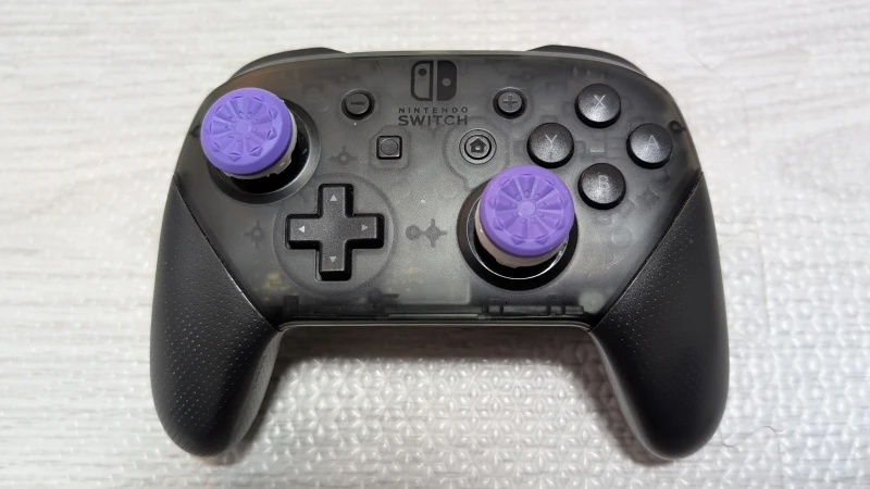 プロコンにPS版コントロールフリーク(パープル)をつけた